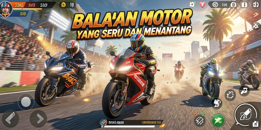 Gameplay seru balapan motor di 33AG