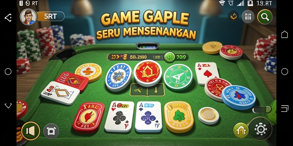 Tampilan gameplay Gaple yang seru dan interaktif.