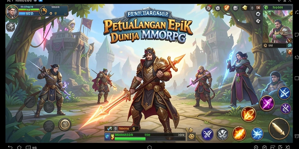 Screenshot menampilkan aksi seru dalam game MMORPG 9ET.