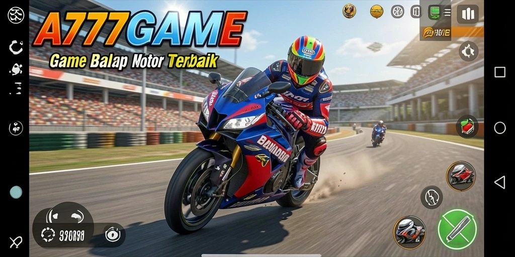 Tampilan mendebarkan dari balapan motor di A777GAME.