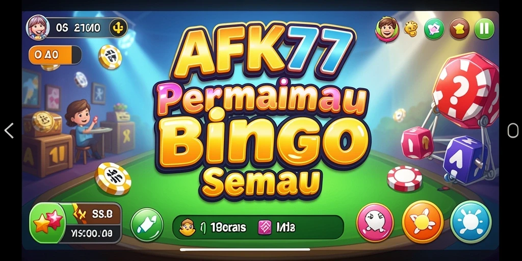 Tampilan saat bermain Bingo di AFK77 dengan teman-teman.