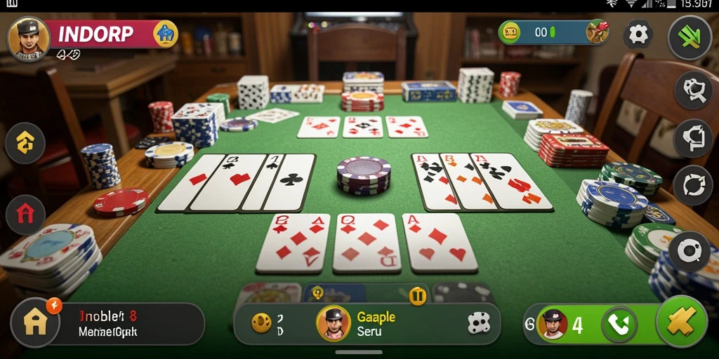 Tampilan seru dari gameplay Gaple di INDORP