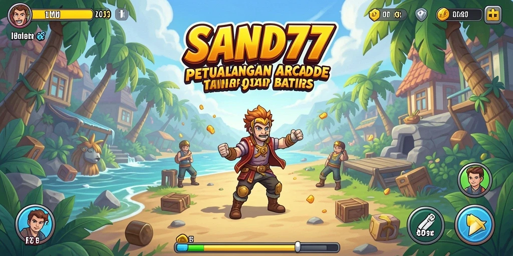 Tampilan menarik dari gameplay SAND77 yang seru dan menantang.