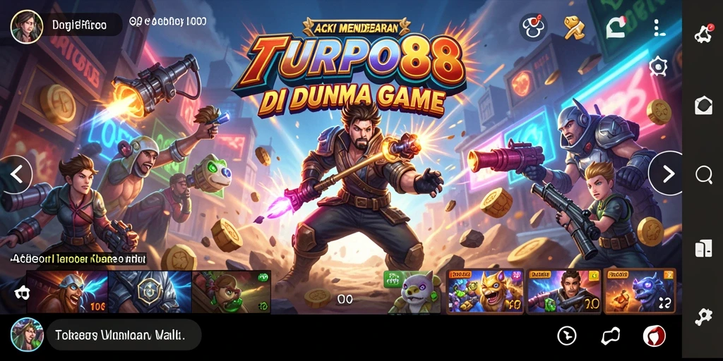 Tampilan aksi seru dalam TURBO88 dengan grafis menakjubkan.
